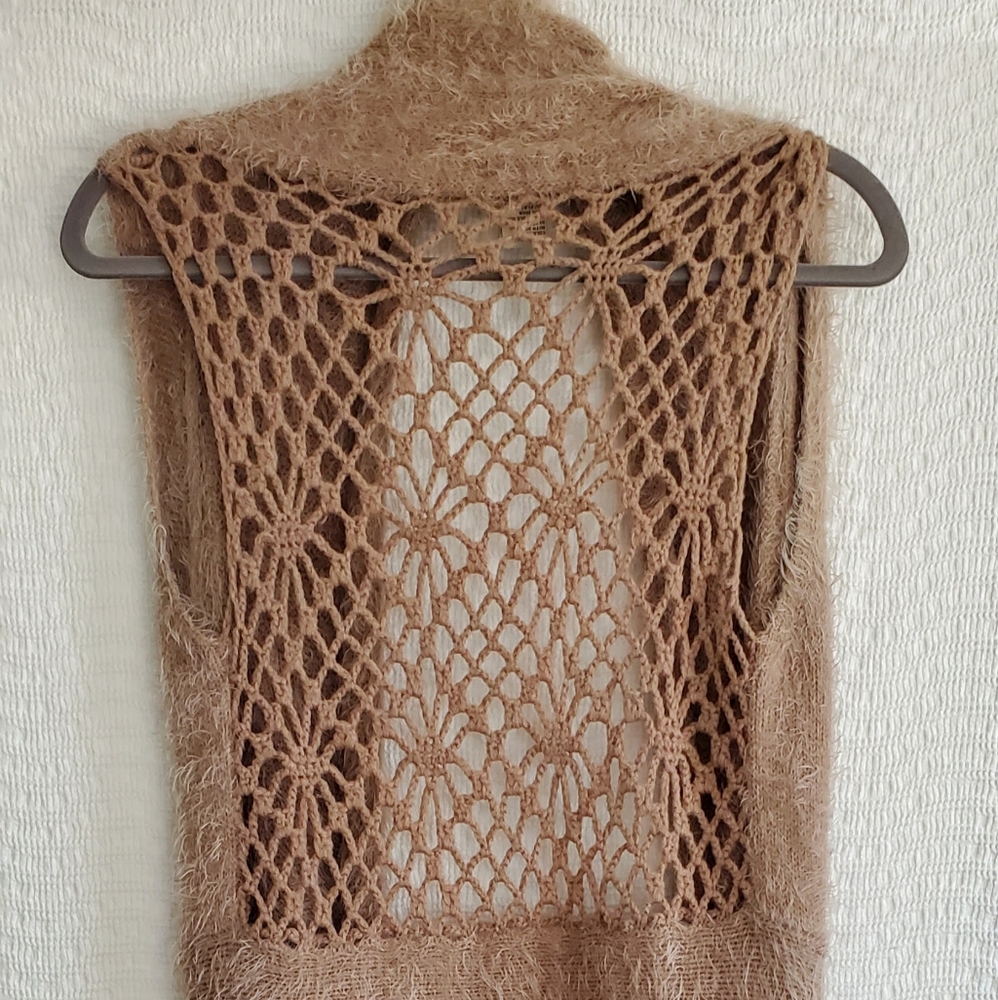 Shaggy Crocheted  Vest